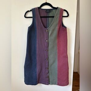 Lazy Oaf Denim Colorblock Mini Dress